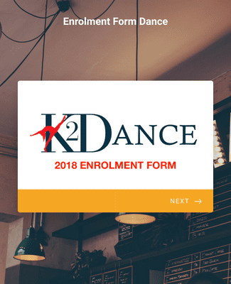 Form Templates: Enrolment Form Dance