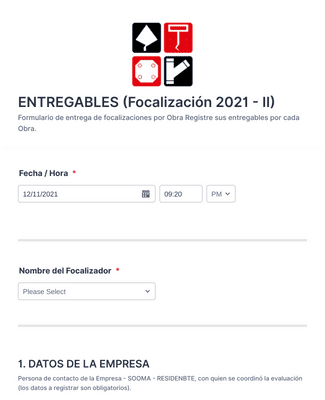 Form Templates: ENTREGABLES (Focalización 2021 II)
