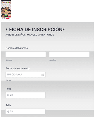Form Templates: Ficha de Inscripción