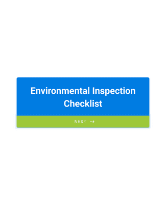 Environmental Inspection Checklist