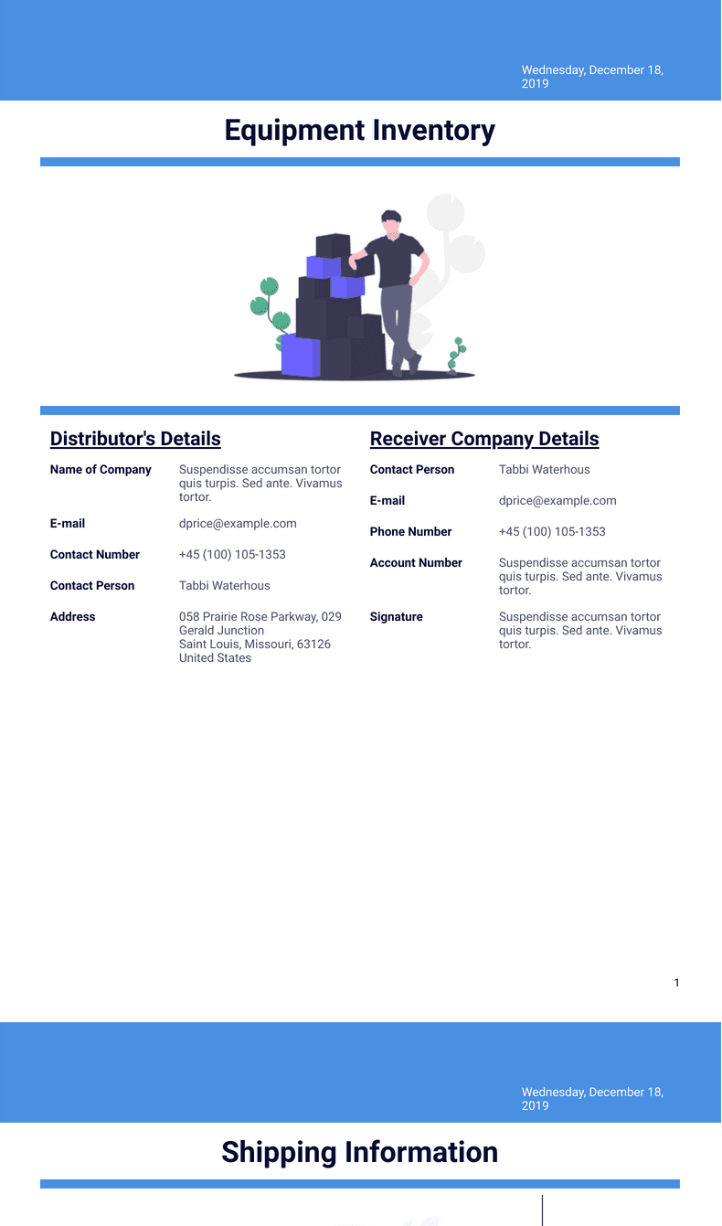 Equipment List Template PDF Templates Jotform