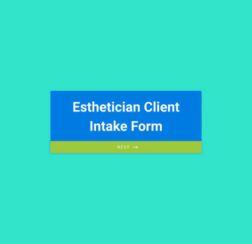 Form Templates: Esthetician Client Intake Form