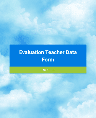 Evaluation Teacher Data Form
