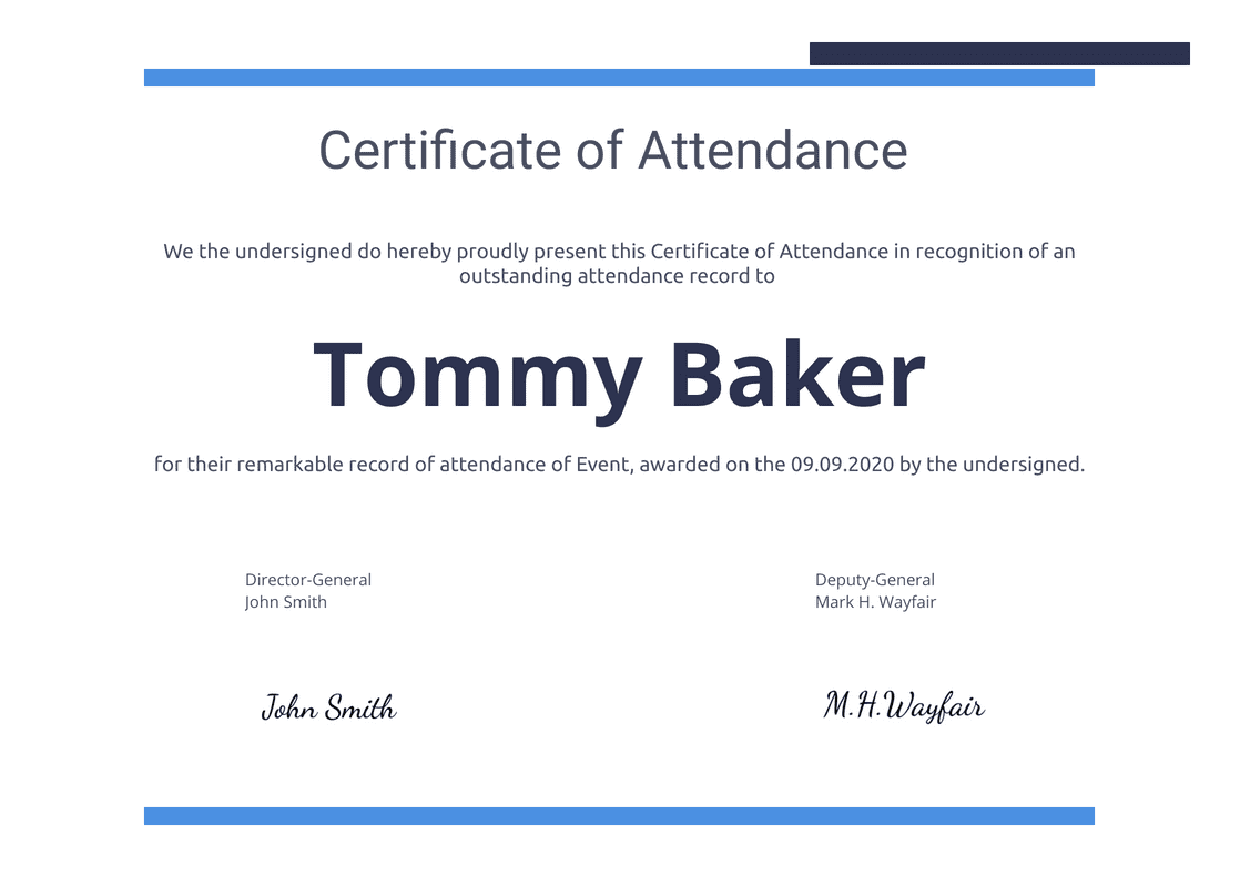 Event Attendance Certificate Template PDF Templates Jotform