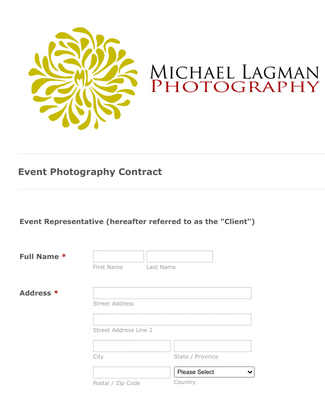 Template event-photography-contract