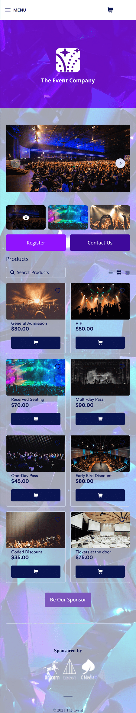 Template event-registration-app