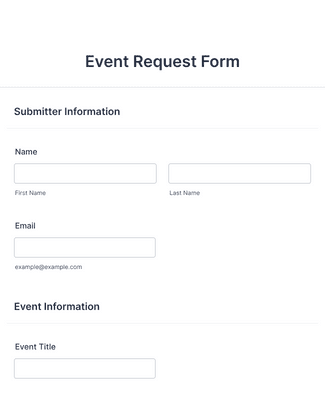 Form Templates: Event Request Form