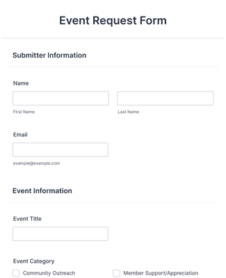 Event Request Form Template | Jotform