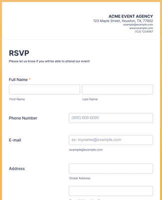 Cocktail Event RSVP Form Template | Jotform Cocktail Event RSVP Form Template | Jotform