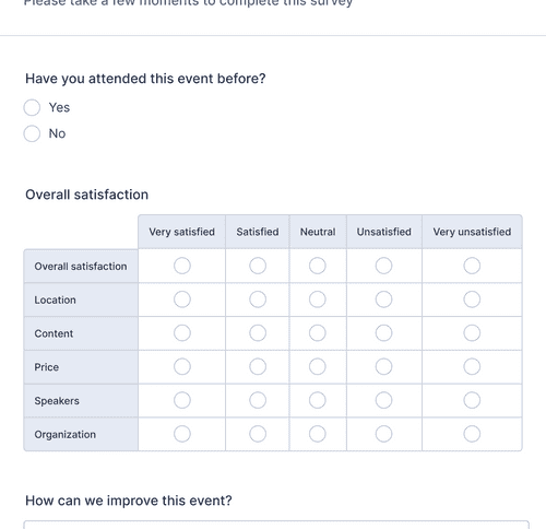 Park Survey Form Template | Jotform