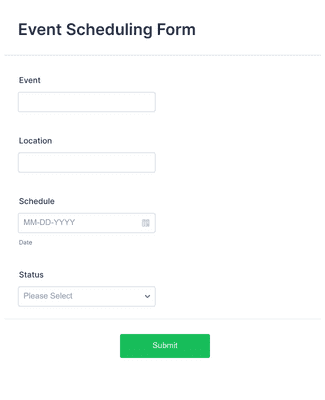 Event Scheduling Form Template | JotForm