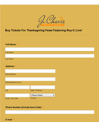 Form Templates: Event Ticket Form