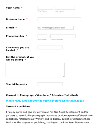 Event Vendor Registration Form Template Jotform