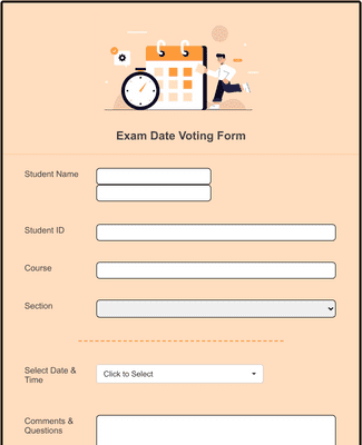 Exam Date Voting Form Template | Jotform