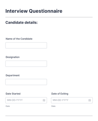 Exit Interview Form Template | Jotform