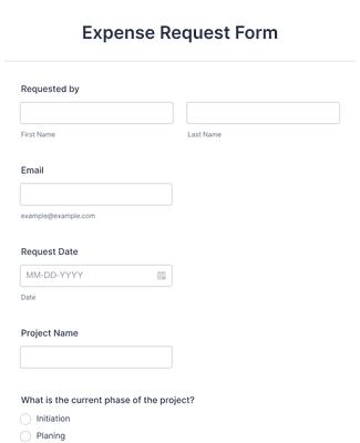 Expense Request Form