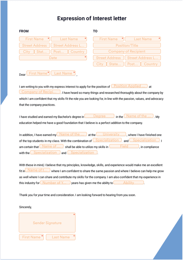 Expression Of Interest Letter Sign Templates Jotform