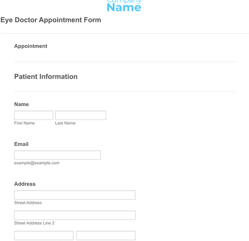 Eye Doctor Appointment Form Template Jotform Eye Doctor Appointment Form Template Jotform