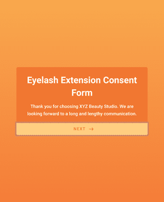 Eyelash Extension Consent Form