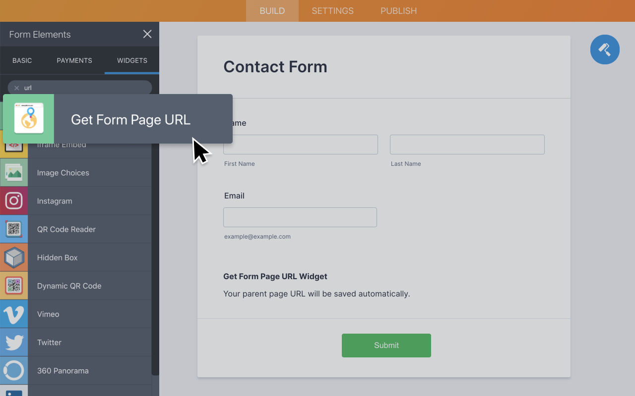 Page forms