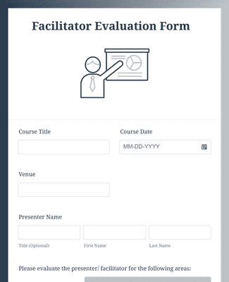 Form Templates: Facilitator Evaluation Form
