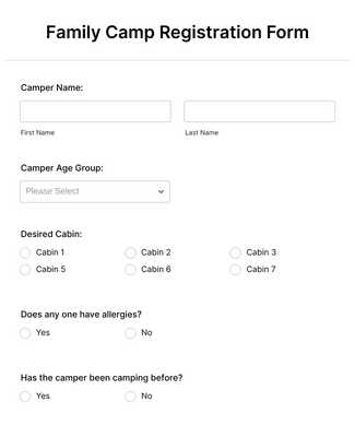 Summer Camp Detailed Registration Form Template | Jotform