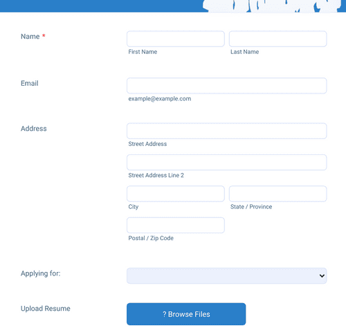 Fancy Job Application Form Template | Jotform