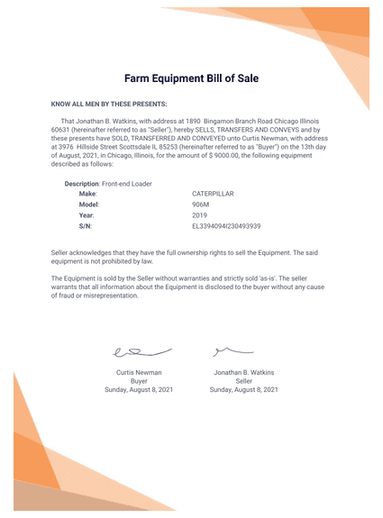 north carolina bill of sale pdf templates jotform