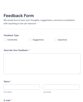 Form Templates: Feedback Form
