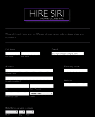 Website Design Request Form Template | Jotform