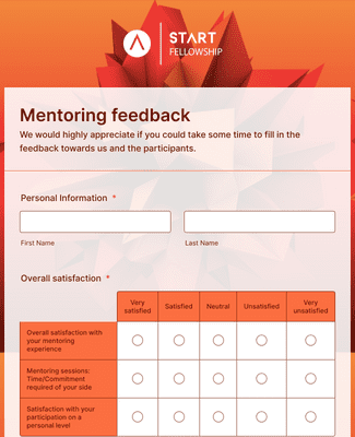 Form Templates: Feedback from Mentors