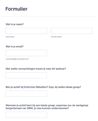 Form Templates: Feedback Interactief Webinar Lokale Burgerberaden