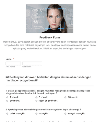 Form Templates: Feedback Skripsi Absensi Multiface Recognition