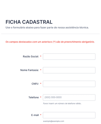 Form Templates: FICHA CADASTRAL FAME