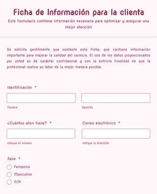 Form Templates: Ficha clienta