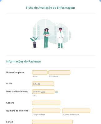 Ficha - Coleta de dados de enfermagem TIME DA ENFERMAGEM