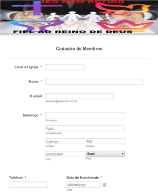 Form Templates: FICHA DE MEMBRO