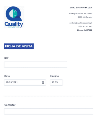 Form Templates: FICHA DE VISITA