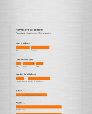 Form Templates: Fiche Contact