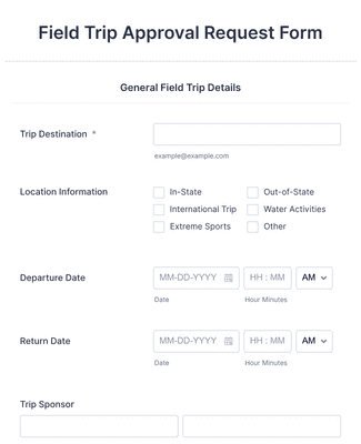 field trip approval form