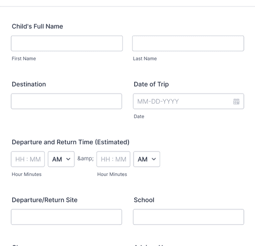 Field Trip Permission Form Template | Jotform