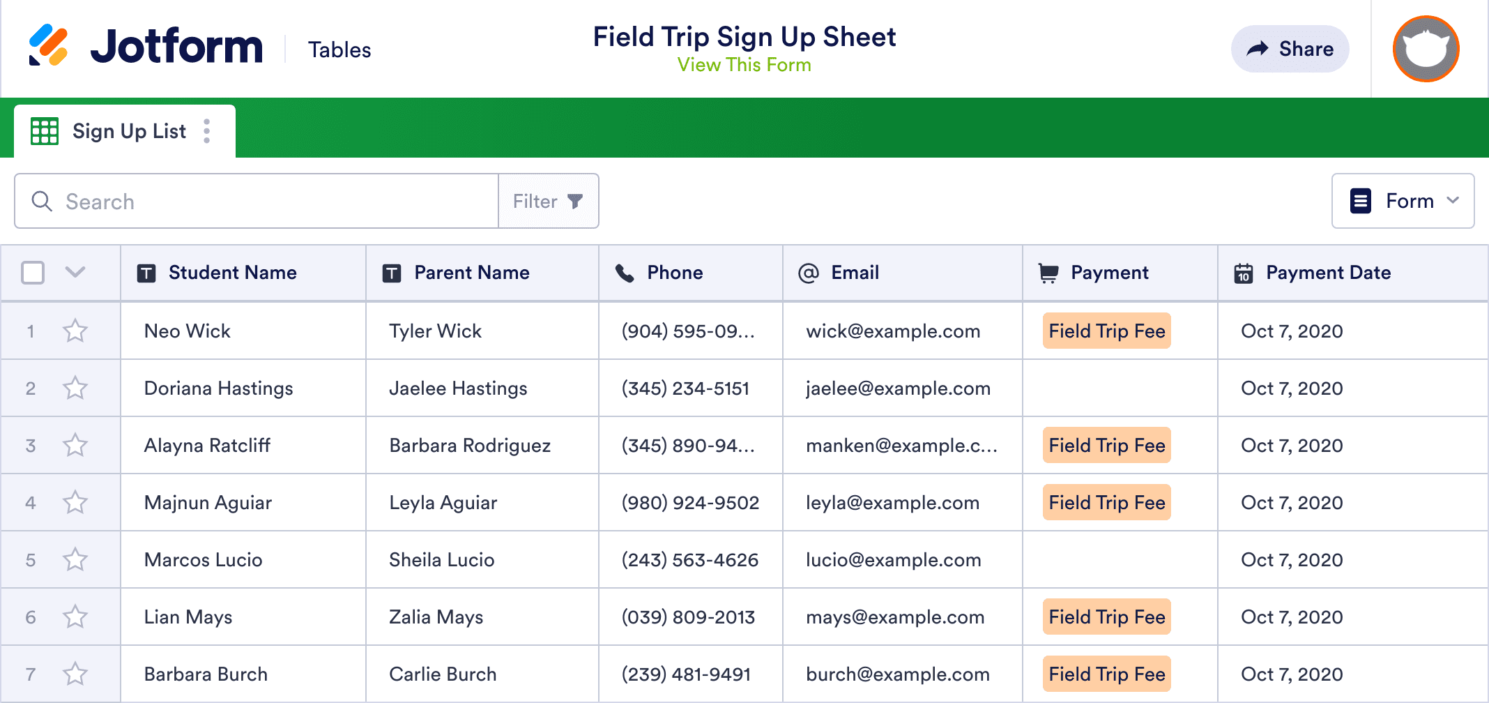 Field Trip Form - Fill Online, Printable, Fillable, Blank