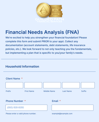Form Templates: Financial Planning Questionnaire