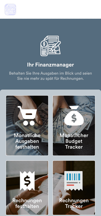 Finanzmanagement App Vorlage | Jotform