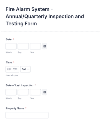 Fire Alarm Inspection Form Template | Jotform