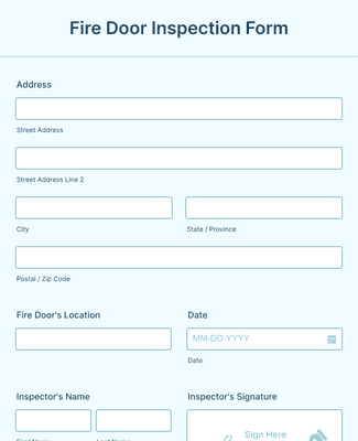 Fire Damper Inspection Form Template Jotform