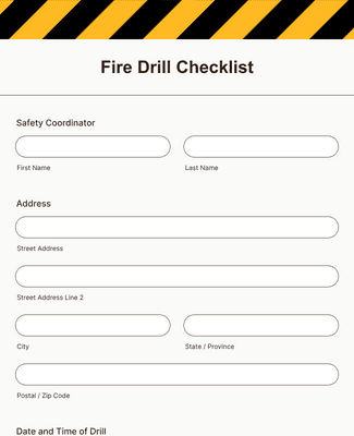 Fire Drill Checklist