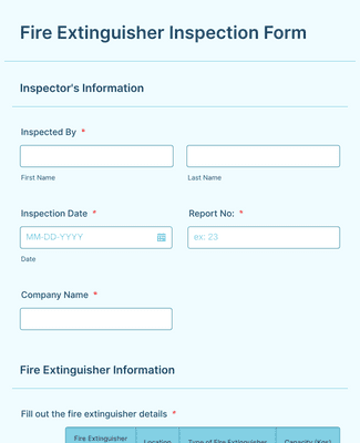 Fire Alarm Inspection Form Template | Jotform