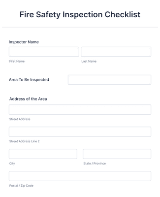 Fire Safety Inspection Checklist Form Template | JotForm