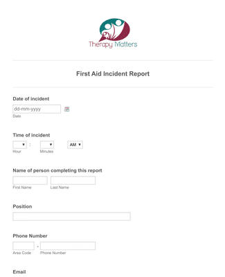 First Aid Incident Report Form Template | JotForm